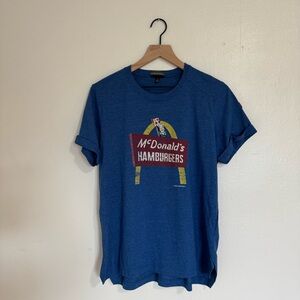 McDonald's Blue Short Sleeve Tee with Retro Logo
